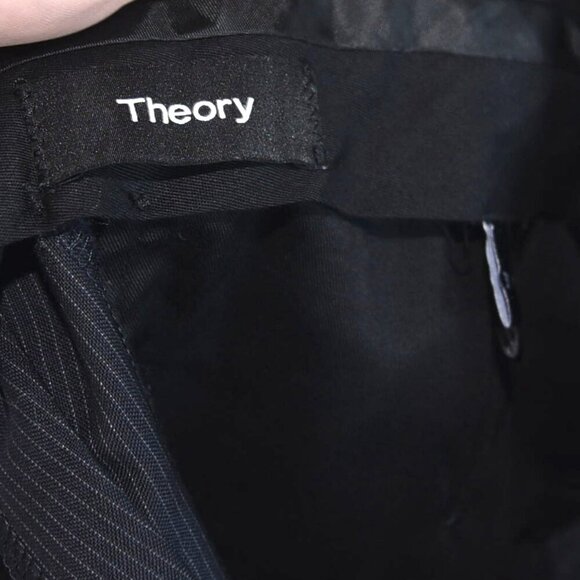 Theory Malcolm Pinstripe Suit Pants Size 31 100% Virgin Wool Slim Tailored Fit - Picture 11 of 13